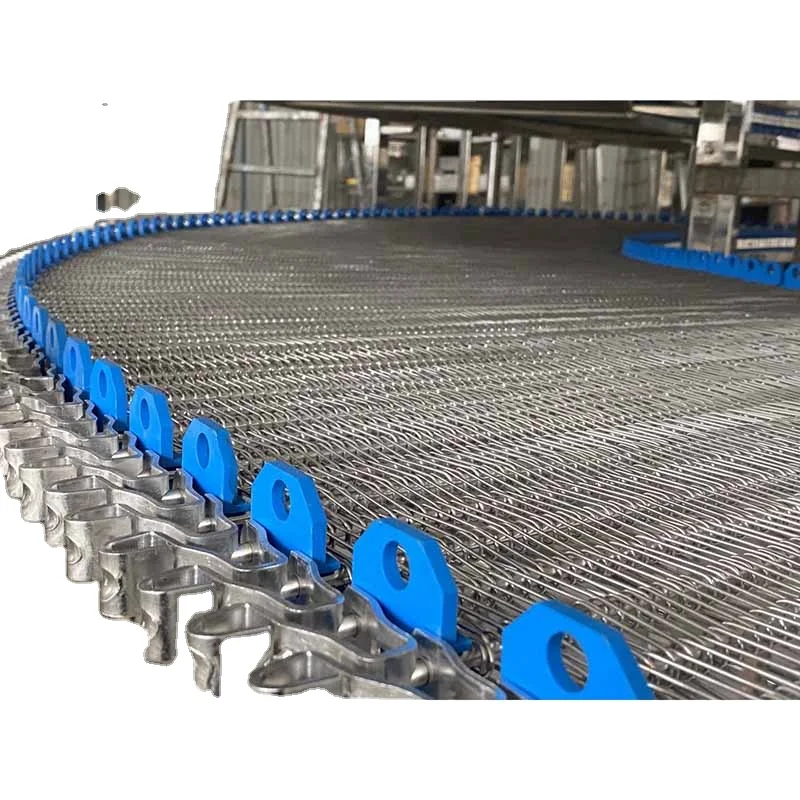 Stainless steel Side Drive belt For Spiral Cooling Tower Food Grade wire mesh conveyor belt