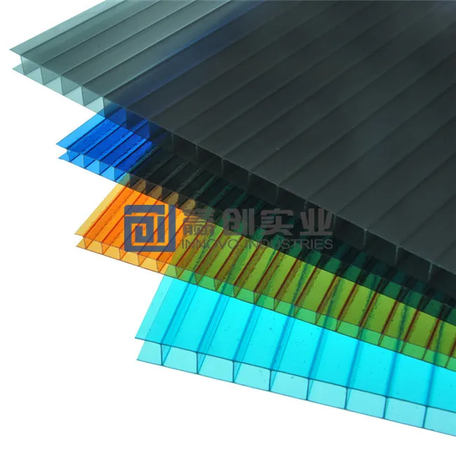 polycarbonate shed transparent plastic sheet twin wall polycarbonate hollow sheet black