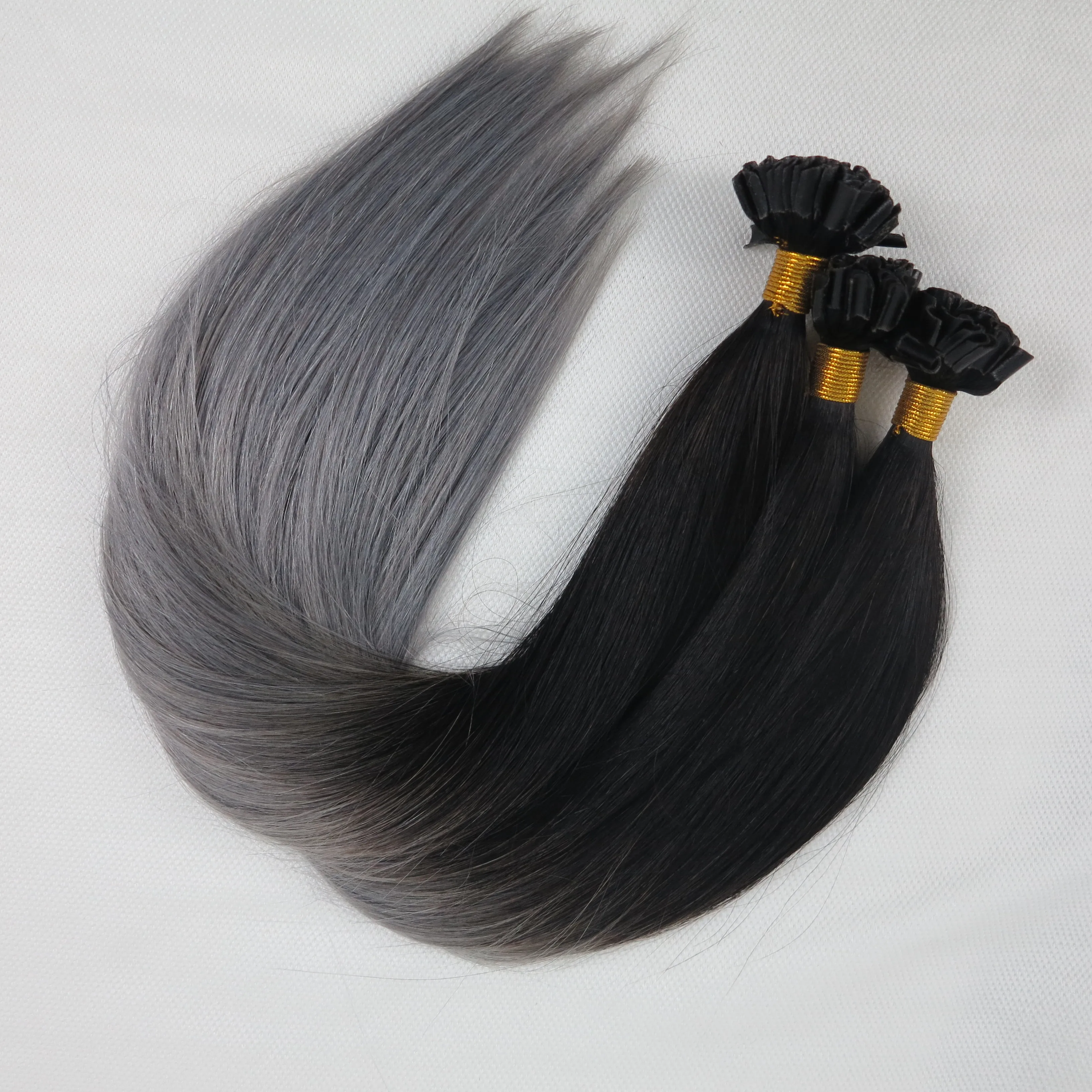 Dark Color U Tip Curly Hair Extention Cuticle Virgin Remy Fusion Extensions Human Hair With Black Women