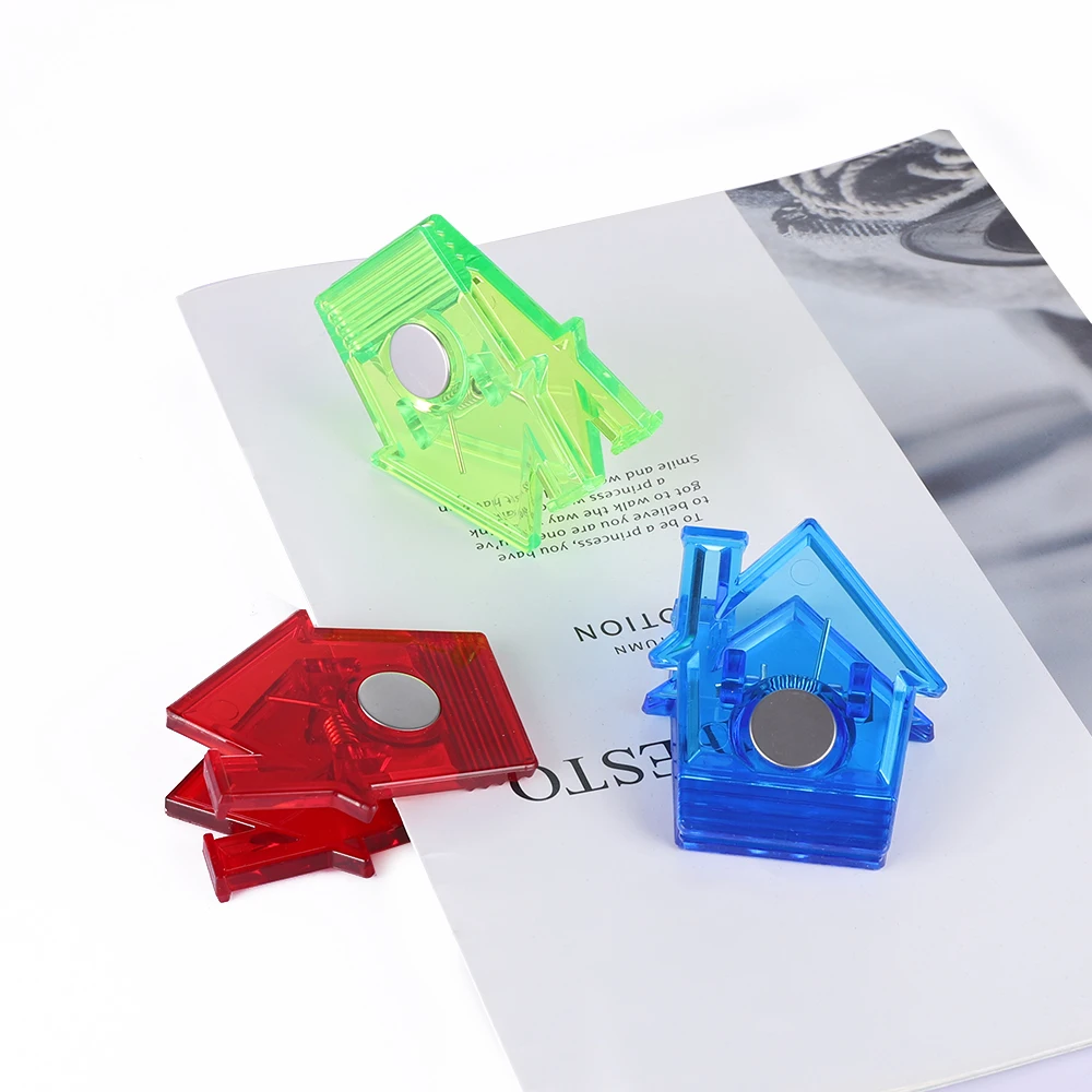 Promotional Plastic Magnetic Memo Clips Colorful Fridge Magnetic Clip