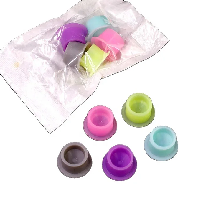 Hot sale 5pcs/bag Tattoo Ink Cups Wholesale Disposable Colorful Silicone Tattoo Pigment Cups