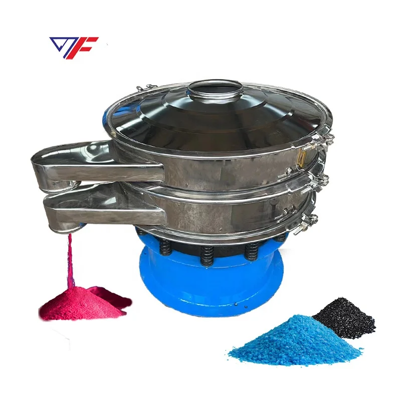 Cyclone Plastic Pellet Fine Sand Corn 500w Vibrator Sieve Vibration Separator Stand Alone Vibrating Sieve And Feeder