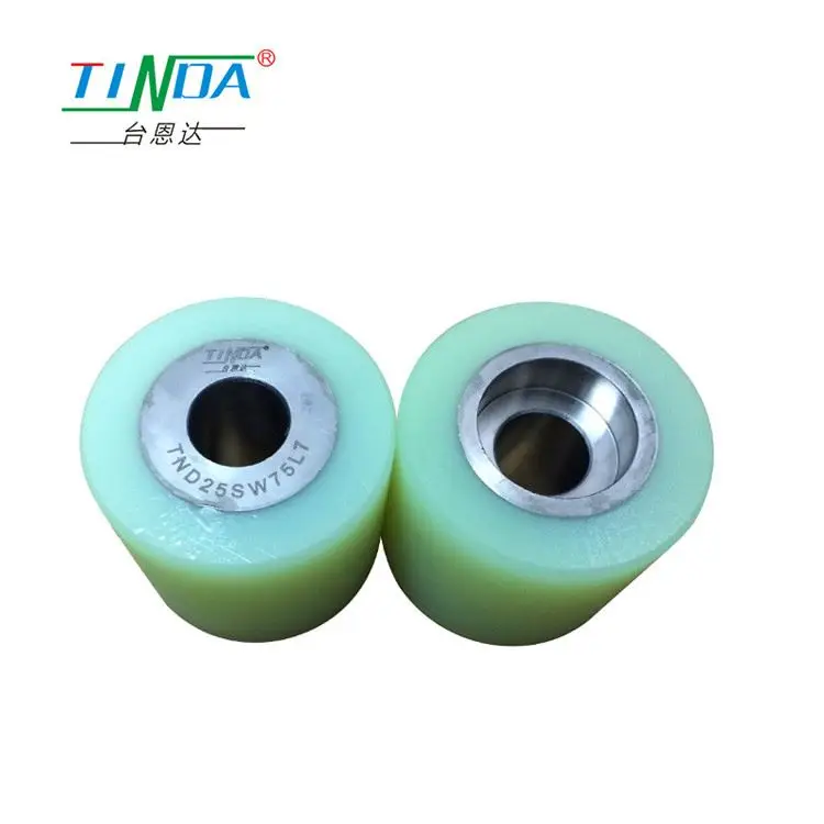 Custom manufacturer Tinda industrial Pu rubber drive roller AGV wheel