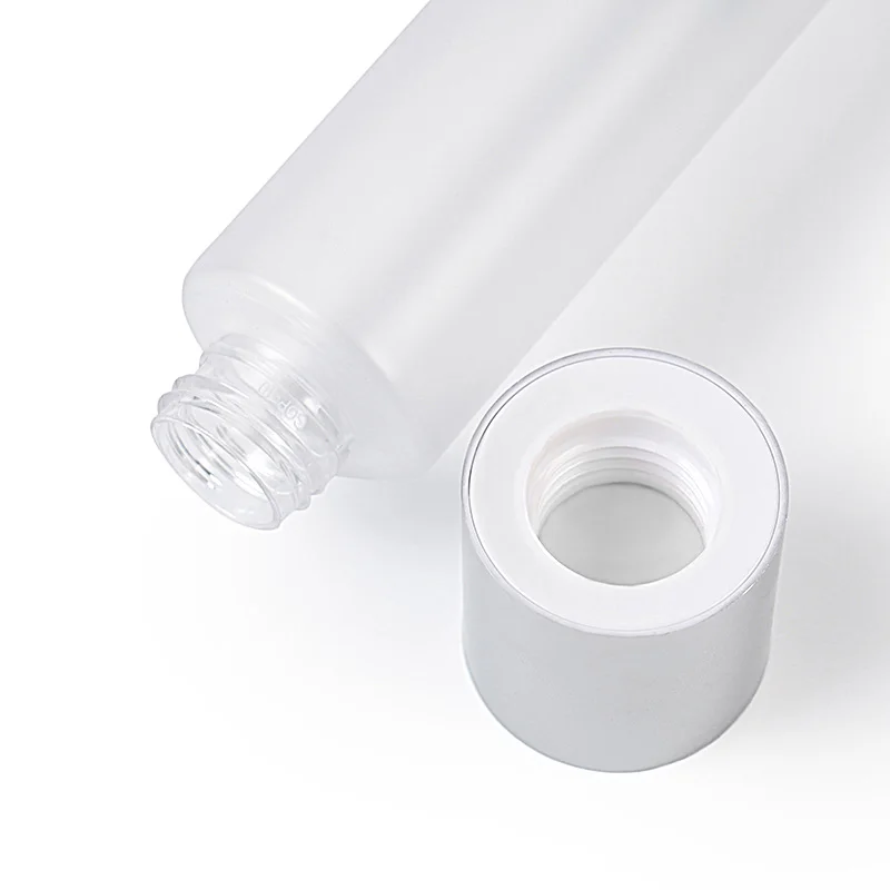Manufacturer direct supply 125 ml plastic bottle for cosmetic packaging matte process for bottle and lid