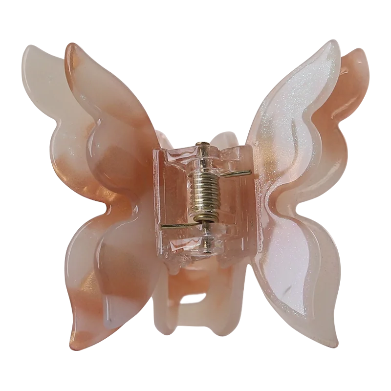 High Quality Shark Clip for Gir Vintage Acetate Clasp Clip Personalized Double Layer Butterfly Hairpin Simple Clip di squalo