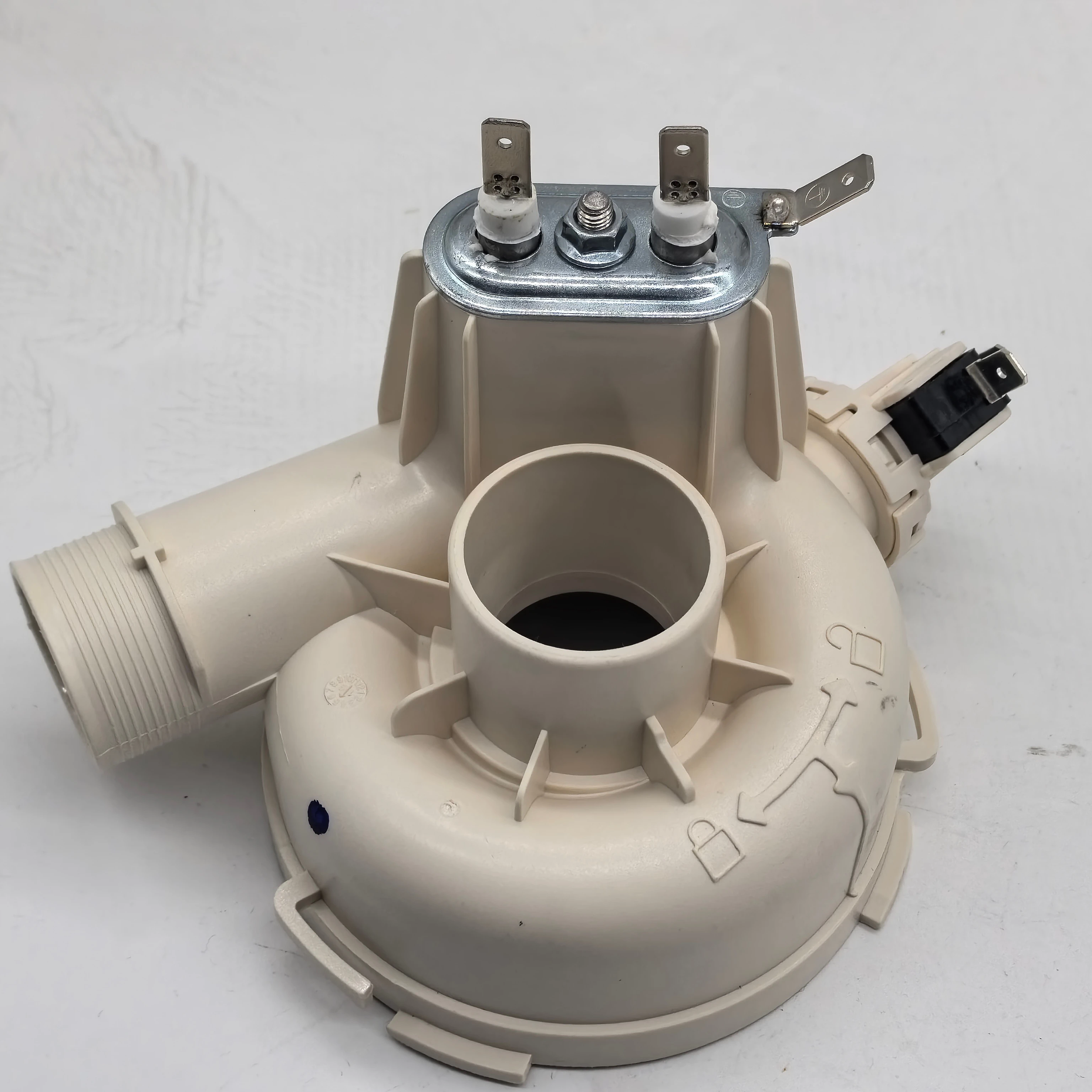 Dishwasher Pump 673001302001 E5 samsung Kaser gornge midea Heater In Pump Body Assembly white plastic replacement 17476000007431