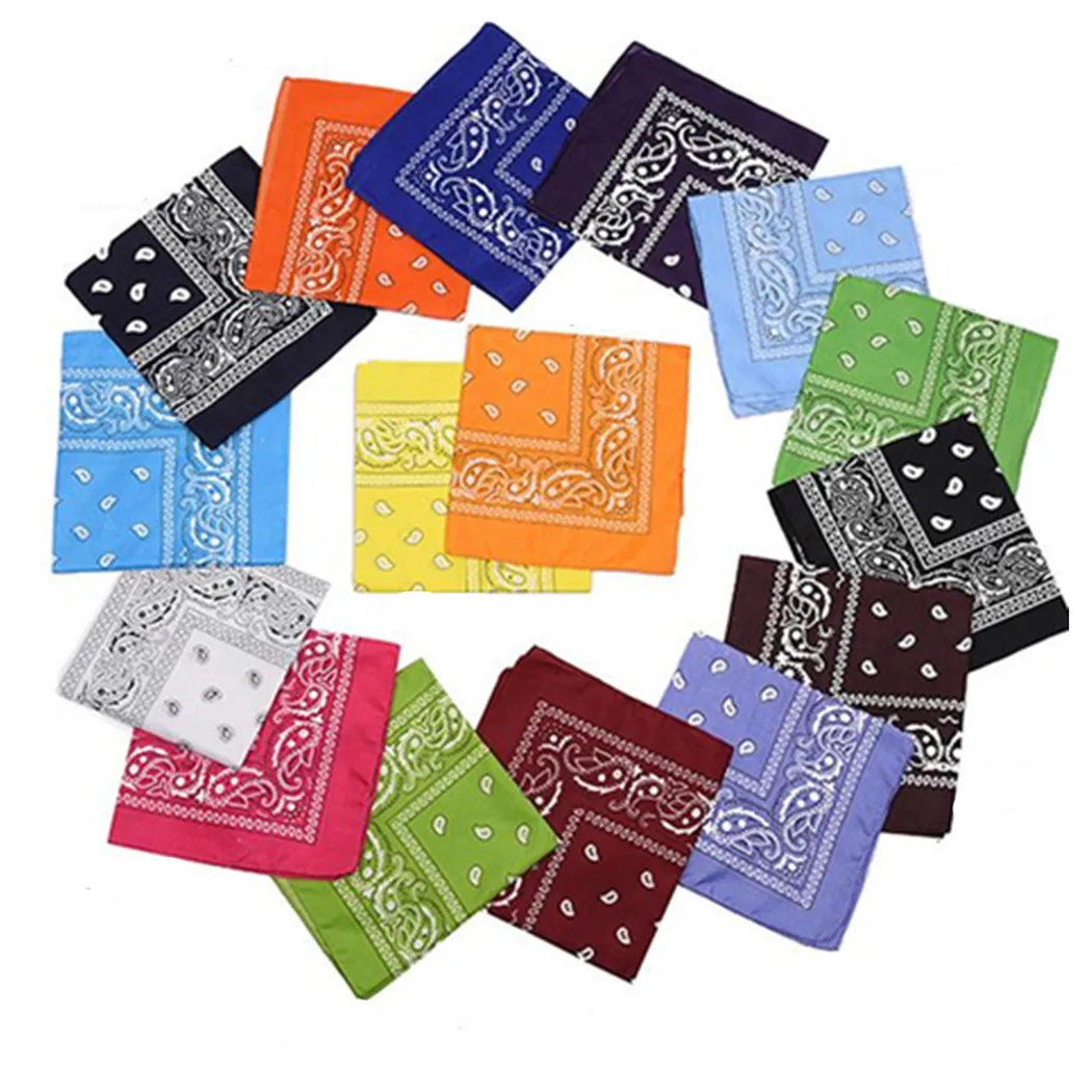 12 Pack Headbands For Women,  Men, Bandanas For Dogs, Organic 100% Cotton Novelty Cowboy Bandana