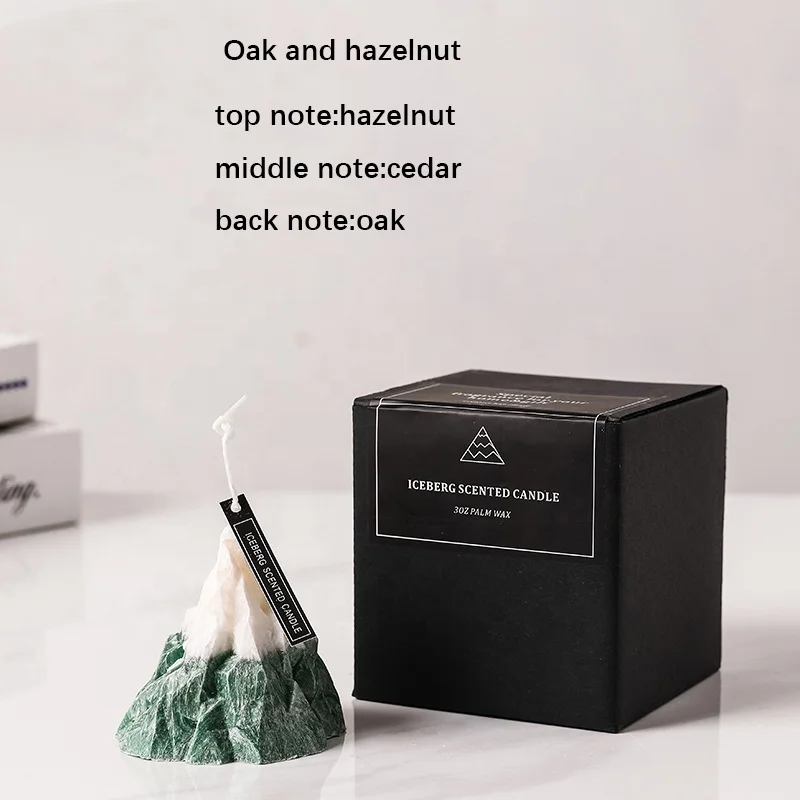 Best Sale Volcanic Shape Scented Candle Glass Jar Indoor Furnishings Ice Wax Nordic Creative