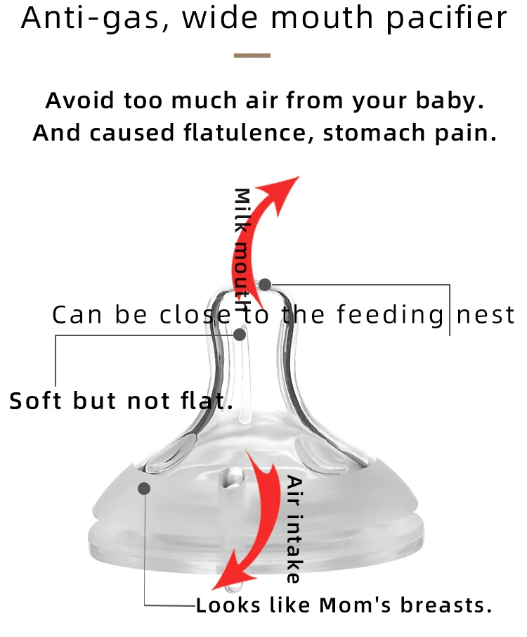 NEW 150 ML Glass Wide Neck Baby Milk Feeding Bottle with Silicon Handles and Protective Bottom anti-gas anti choking