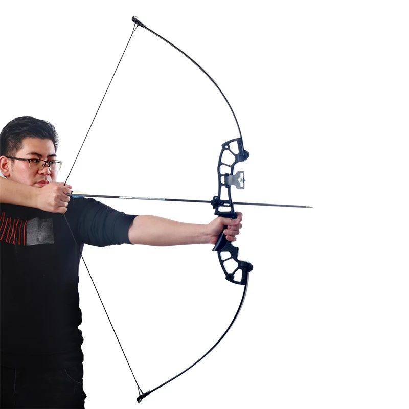 Soul chasing straight pull reverse bow and arrow suit outdoor equipment with changeable bow support and quiver bag