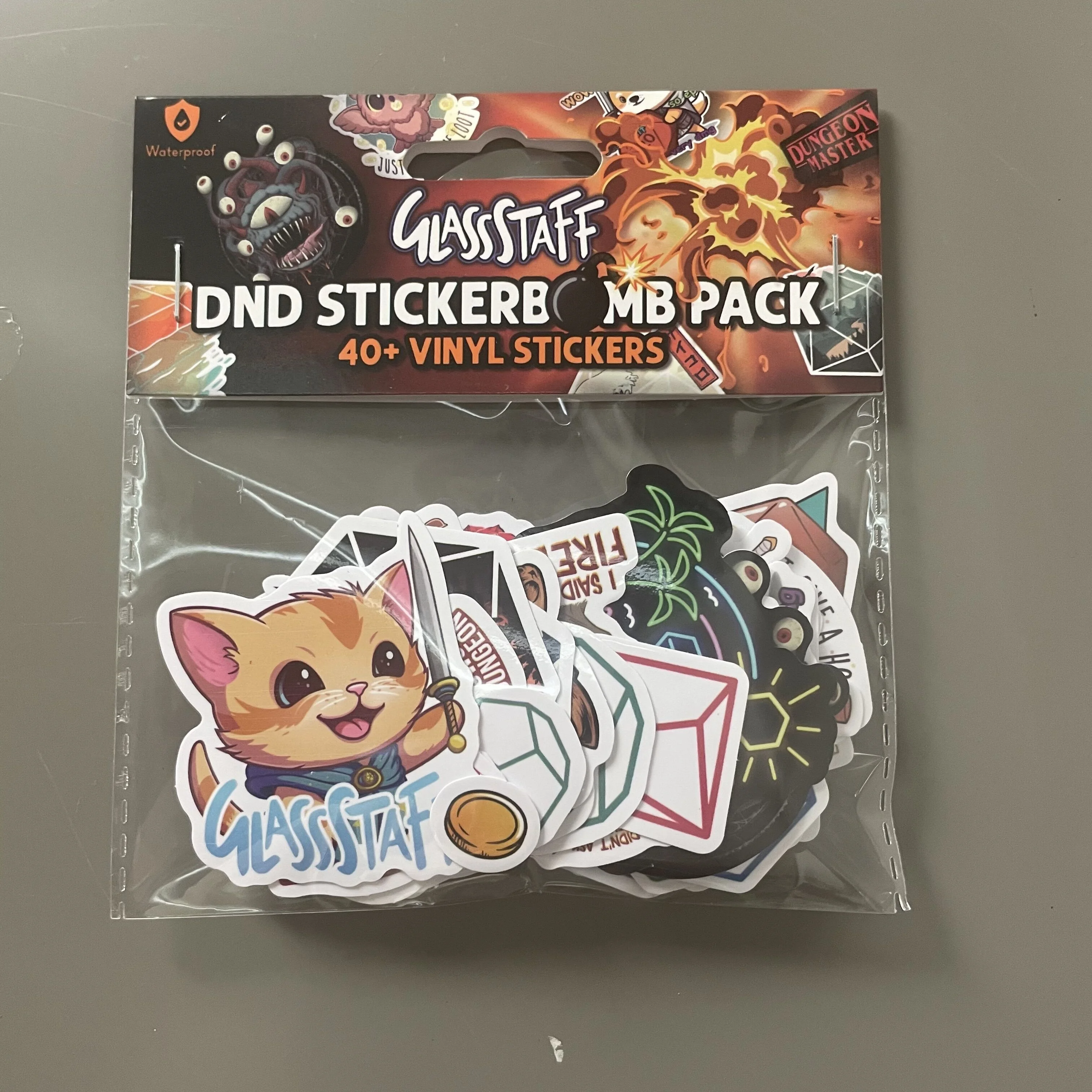 customized mixed stickers die cut sticker set packaging with header