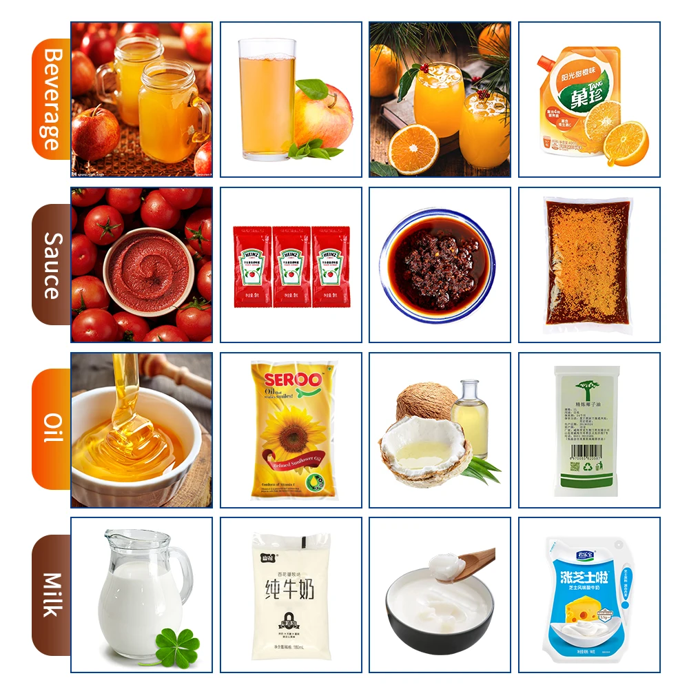 Automatic Liquid bagging Packaging Machine paste sauce jam honey Premade Bag Packing Machine