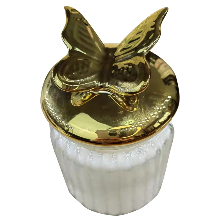 Cross border hot selling creative fragrance candle smokeless plant soybean wax transparent glass fragrance candle