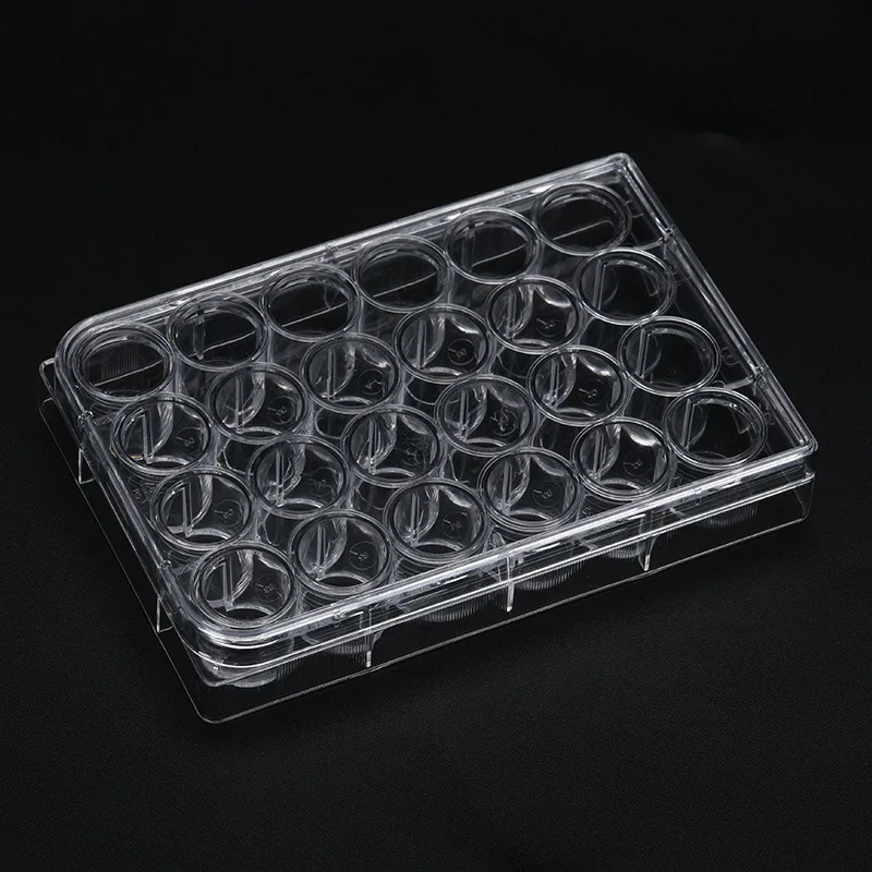 24-Well Tissue Culture Plate - Individually Wrapped,with Lid,Flat Bottom Wells