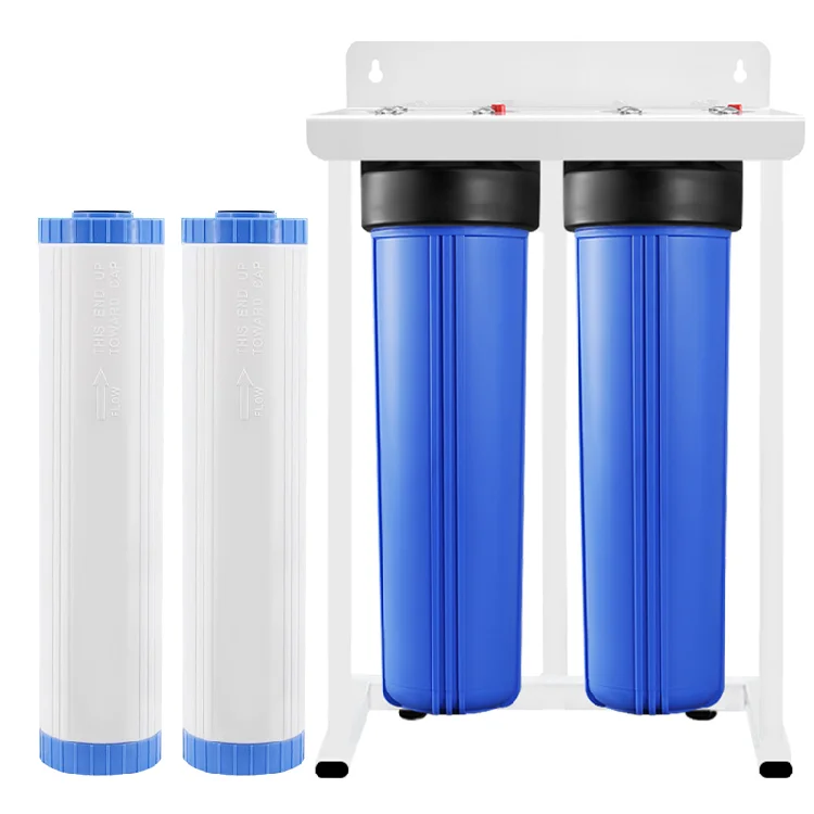 0 TDS 20 Inch Double Mixed Bed DI Resin Softening Filters DI Wash Spotless Water Filter System For RV Car Washing