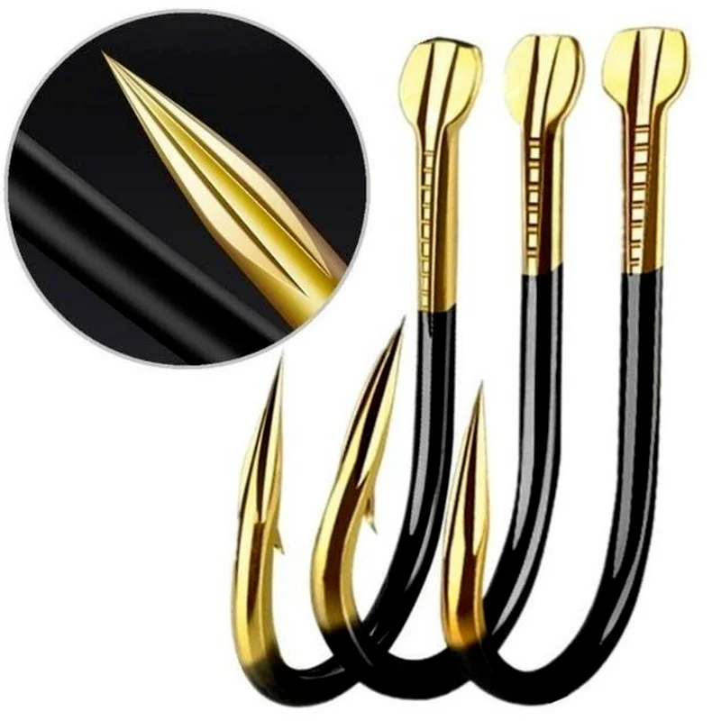 30pcs/lot High Carbon Steel Fishing Hooks Single Circle Fishhook Barbed Carp Fishing Hooks Sea Accessories Tackle