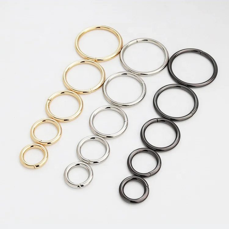 Luggage hardware accessories iron wire ring buckle metal ring o-shaped iron ring seamless key chain luggage buckle alloy lock