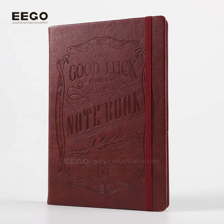 Персонализированный деловой блокнот в твердом переплете из искусственной кожи настраиваемый черный красный журнал A5 дневник