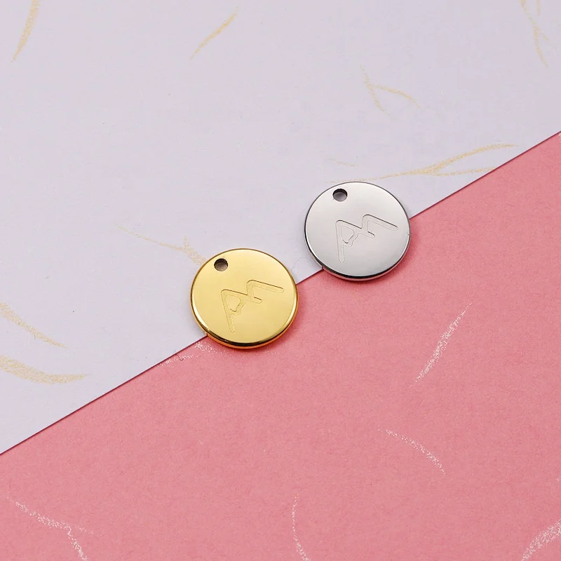 Stylish Chic 2023 Round Stamping Blank Disc Mountains Pendant For DIY Earring Necklace Jewelry Findings Making