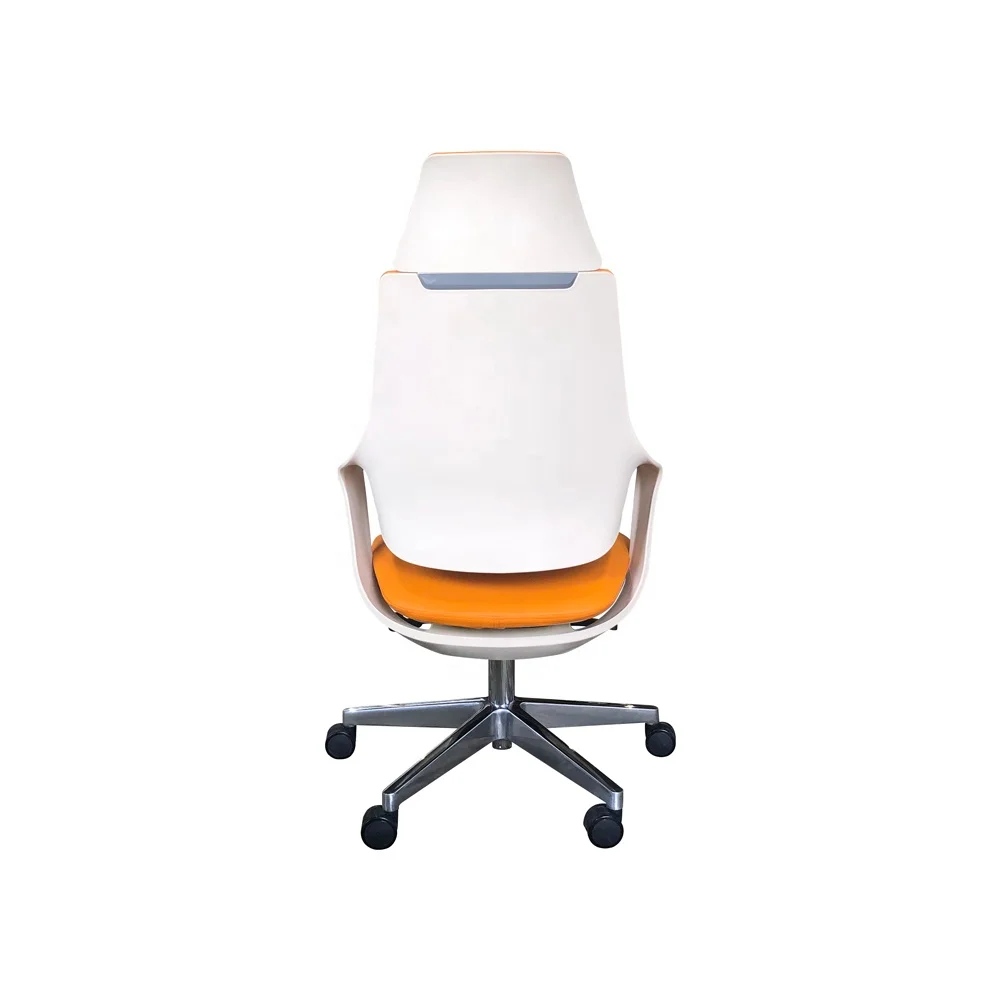 Cheap modern gold compact Adjustable Orange office furniture clerk swivel color wheels gaming commercial leather office chair