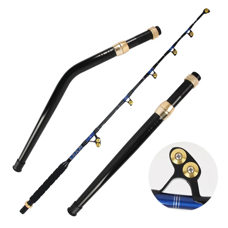 Aluminum Elbow Roller Guide Fishing Boat Rod Straight Head Fiberglass Board Deep Sea Tuna Shark Trolling Rod Carbon Rod Body