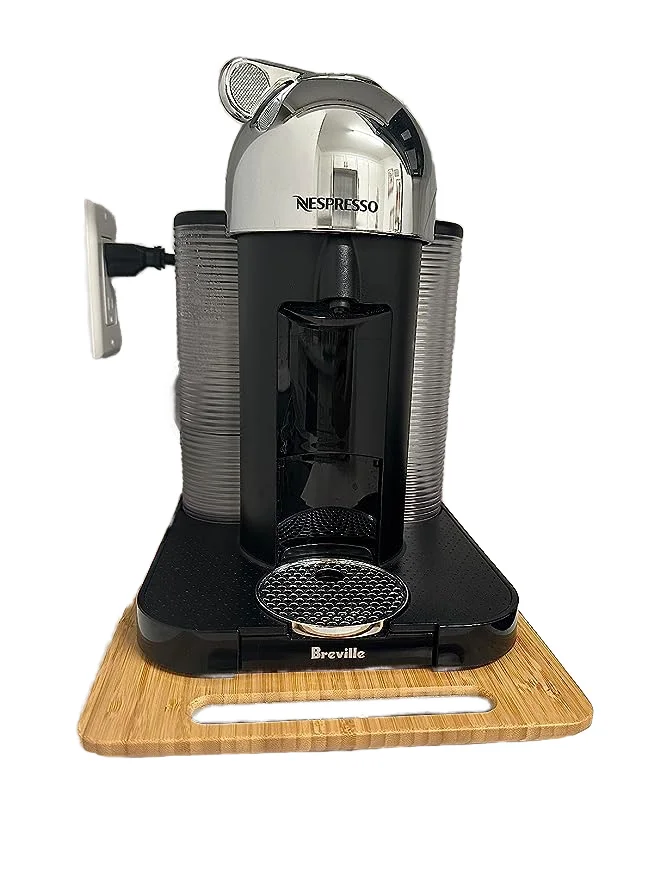 Rolling Appliance Tray for Countertop with Wheels, Slides Easily from under the Cabinet Sliding Tray for your Coffee Make