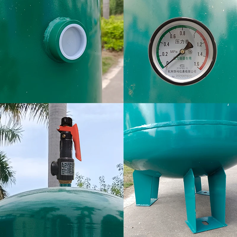 Factory custom gas storage tank 0.6 cubic  pressure buffer tank13 BAR stainless steel carbon steel gas tank