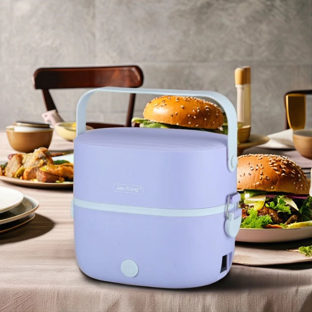 New design office personnel portable plug-in heated cooking 304 stainless steel lined electric lunch box