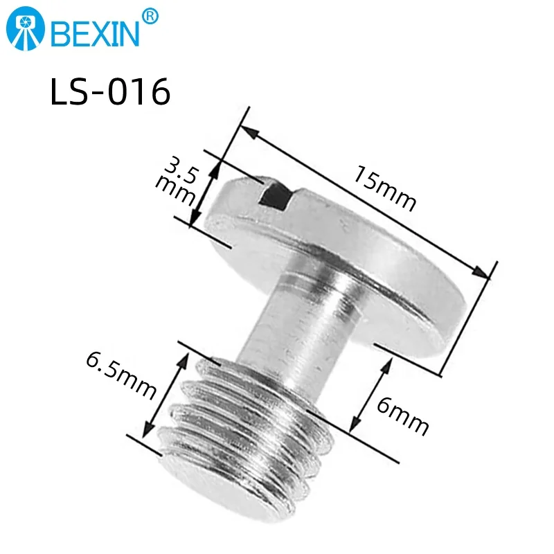 Hot selling slotted hidden camera screw 360 degree ball head camera tripod 15mm UNC 3/8 mount screws for quick release plate