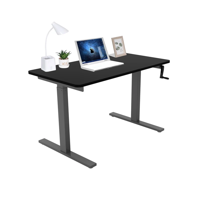 NATE Hot Sale Wholesale ODM OEM Home Office Ergonomic Hieght Adjustable Sit Stand Standing Manual Hand Crank Desk