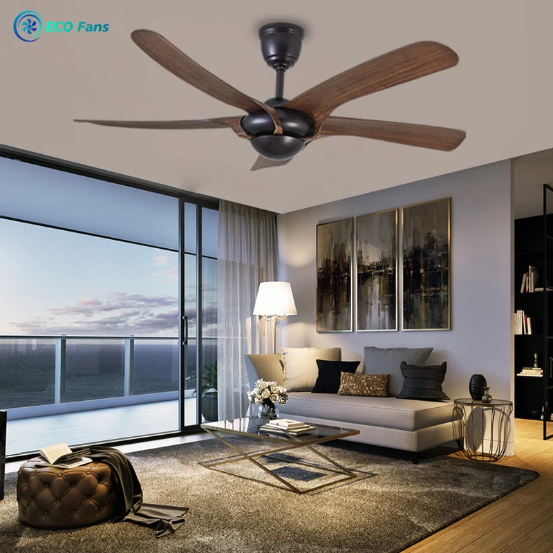 ECO No Light 52 Inch Factory Price Living Room Durable ABS Quiet and Long Lifespan BLDC Motor Modern Ceiling Fan