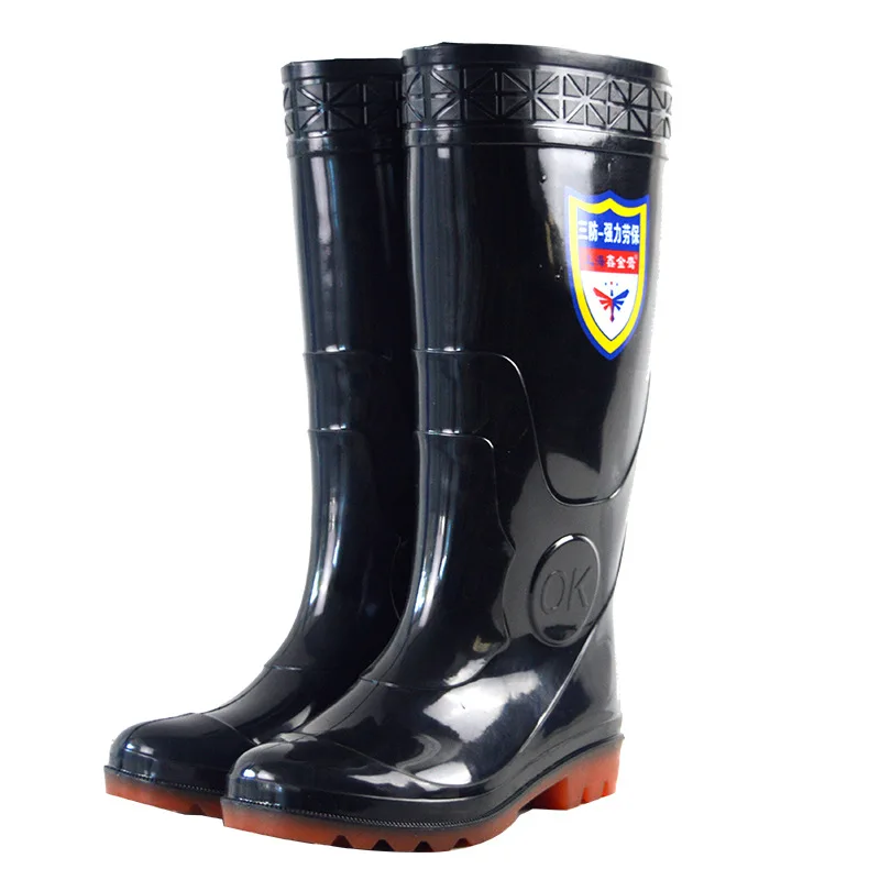 High quality black beef tendon bottom work rain boots PVC rain shoes delivered wear protection shoes rainboots