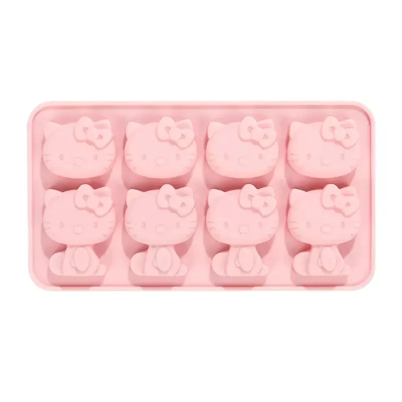 Love Resin 8 Even Cute Hallokitty Silicone Mold Ice Tray Chocolate Mold Biscuit Baking Diy Tools Drip Glue Candy Mold