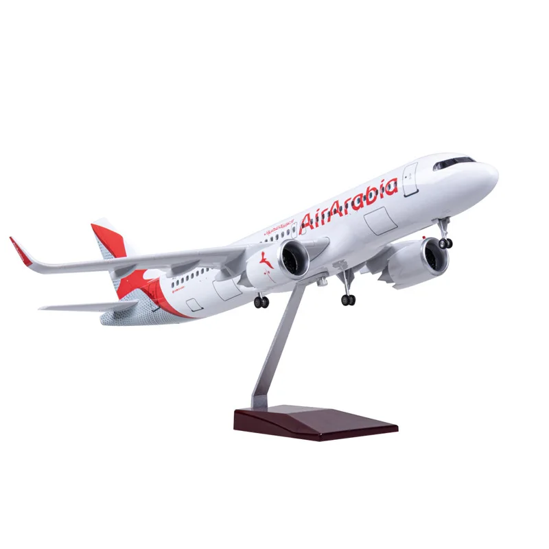 1/80 аравский Аэробус A320 47 см самолетик с отливкой бизнес-подарок ABS модель самолета aibus Arabia Airlines