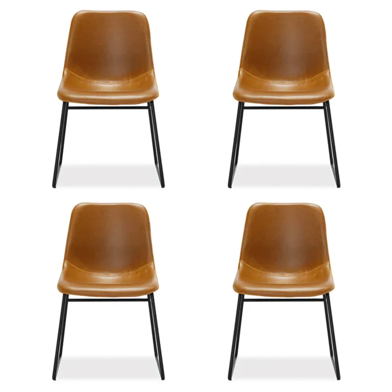 Metal Silver Stainless Steel Chrome Leg Restaurants Kitchen Bar Stool High Chairs Set For Dining Room