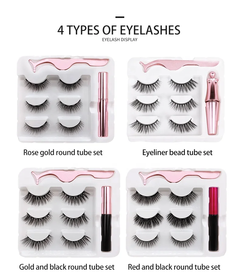  wholesale 3d mink lashes custom luxury 3 pair eyelashes packaging
