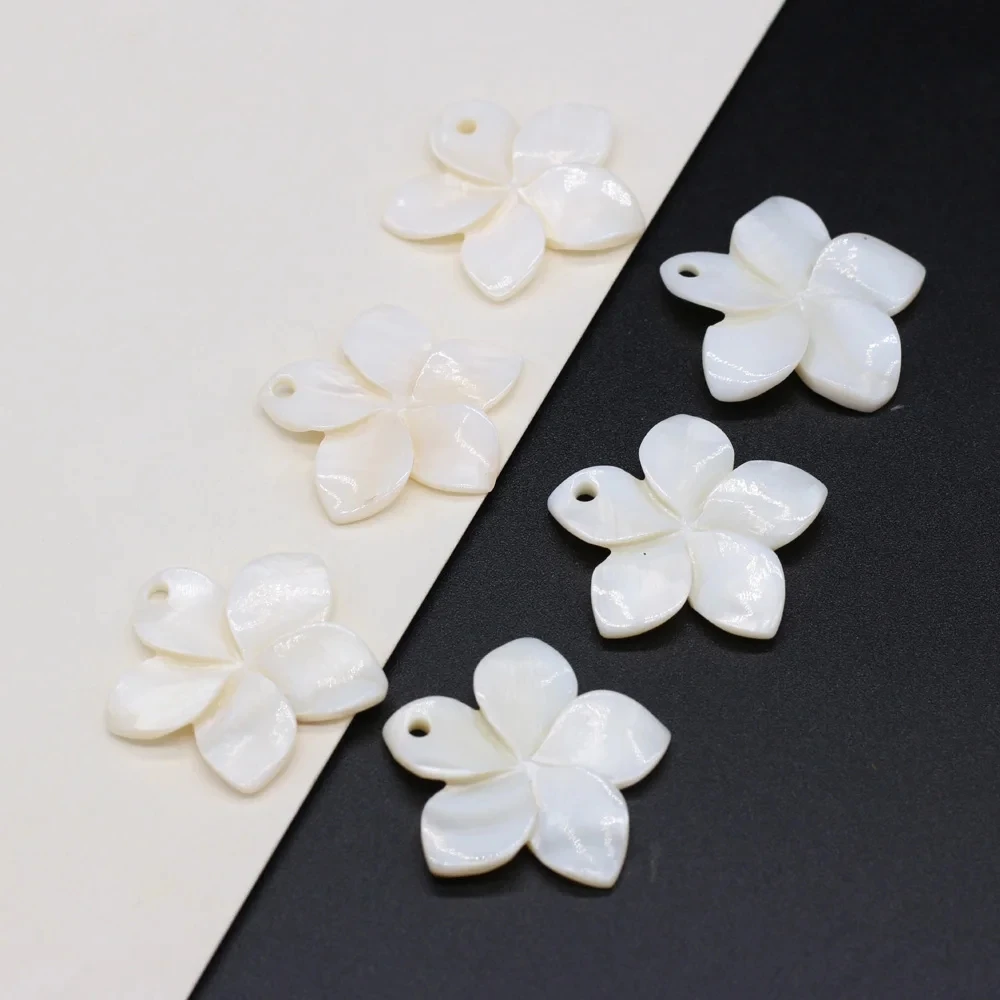 Natural Shell Beads Pendant Flower Mother of Pearl Shell Charms for DIY Earrings Necklace Jewelry Making
