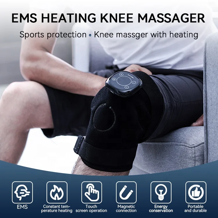 Support Pain Relief Vibrating Heating Electric Knee Massager Physical Therapy Equipments Timing Control Heated Knee Massager