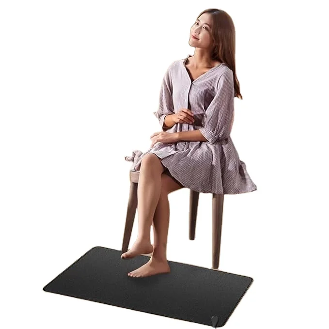 Conductive 40*60cm Earthing Feet Pad Leather Rubber Keyboard Mat Included Cord for
