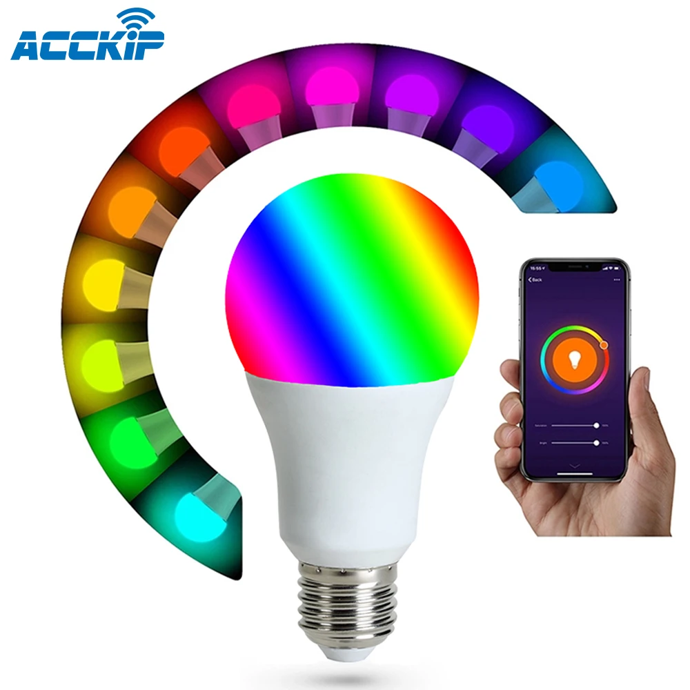  ANPU лампад Led Wi-Fi подключение Tuya E27 лампы работать с Alexa и Google Home Smart LED лампочки RGBCW многоцветные высокое