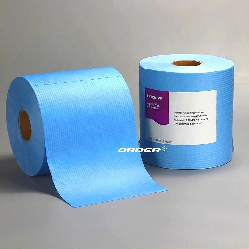 embossed jumbo roll perforated non-woven medium-duty cleaning Solvent multipurpose industrial rags