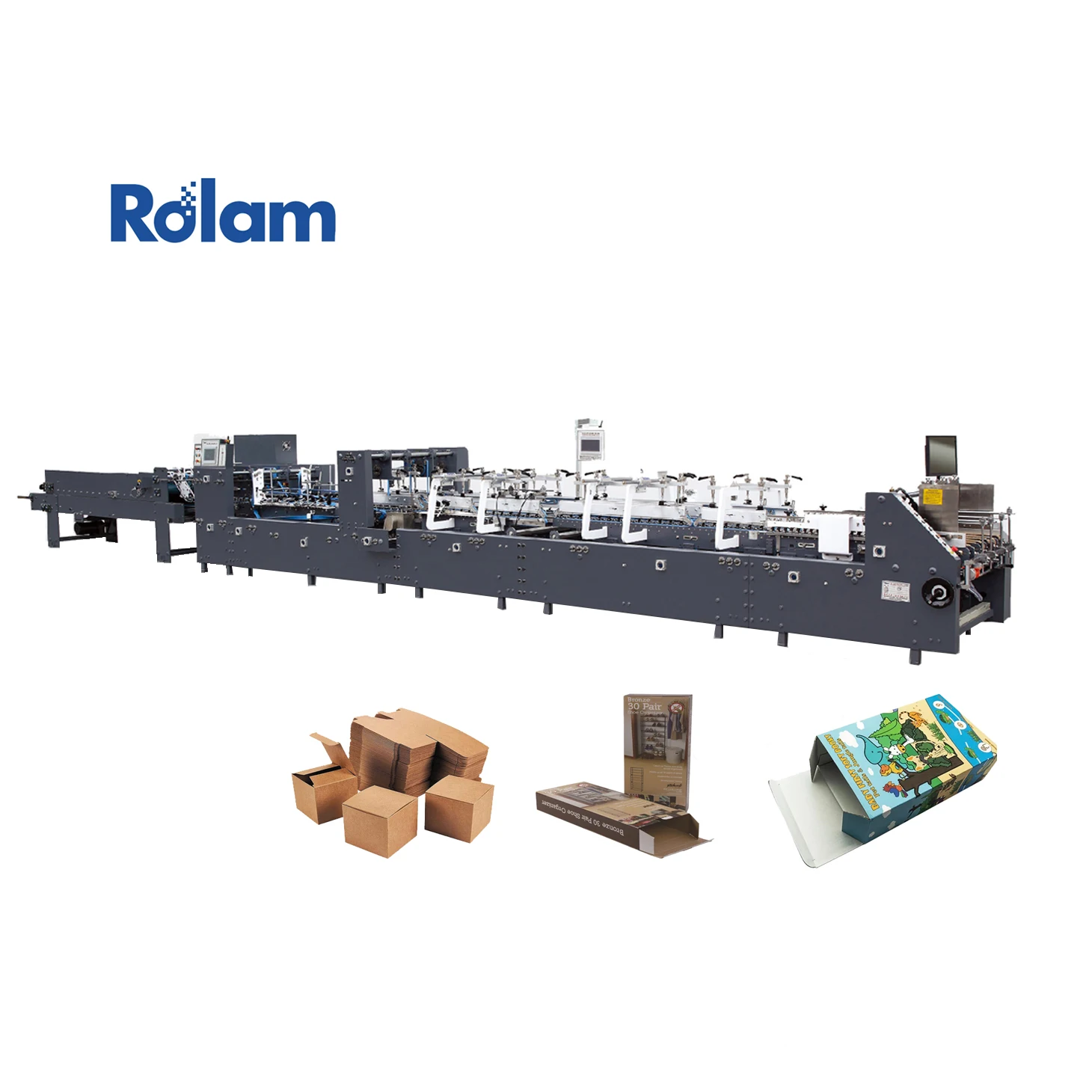 Hot Sale Packet Box Bottom Lock Folder Gluer Automatic Folding Gluing Machine with Pre-folding Function