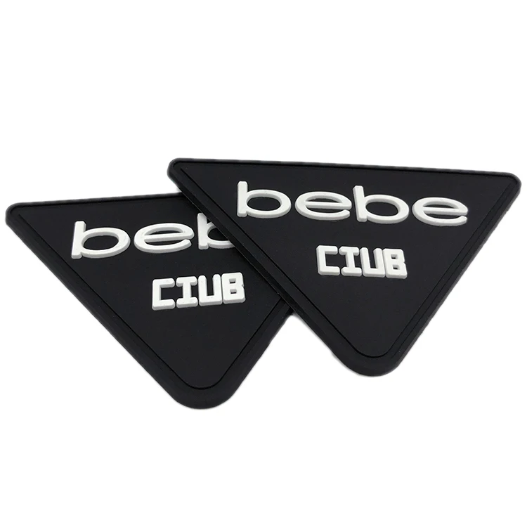 New Design Customized Embossed Logo Silicone PVC 3D Soft Rubber Patches for Garment