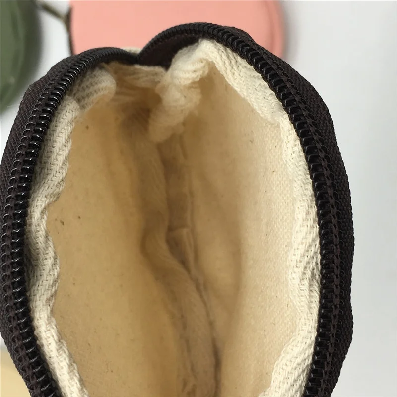 
In Stock Small Round Shape Canvas Coin Pouch 