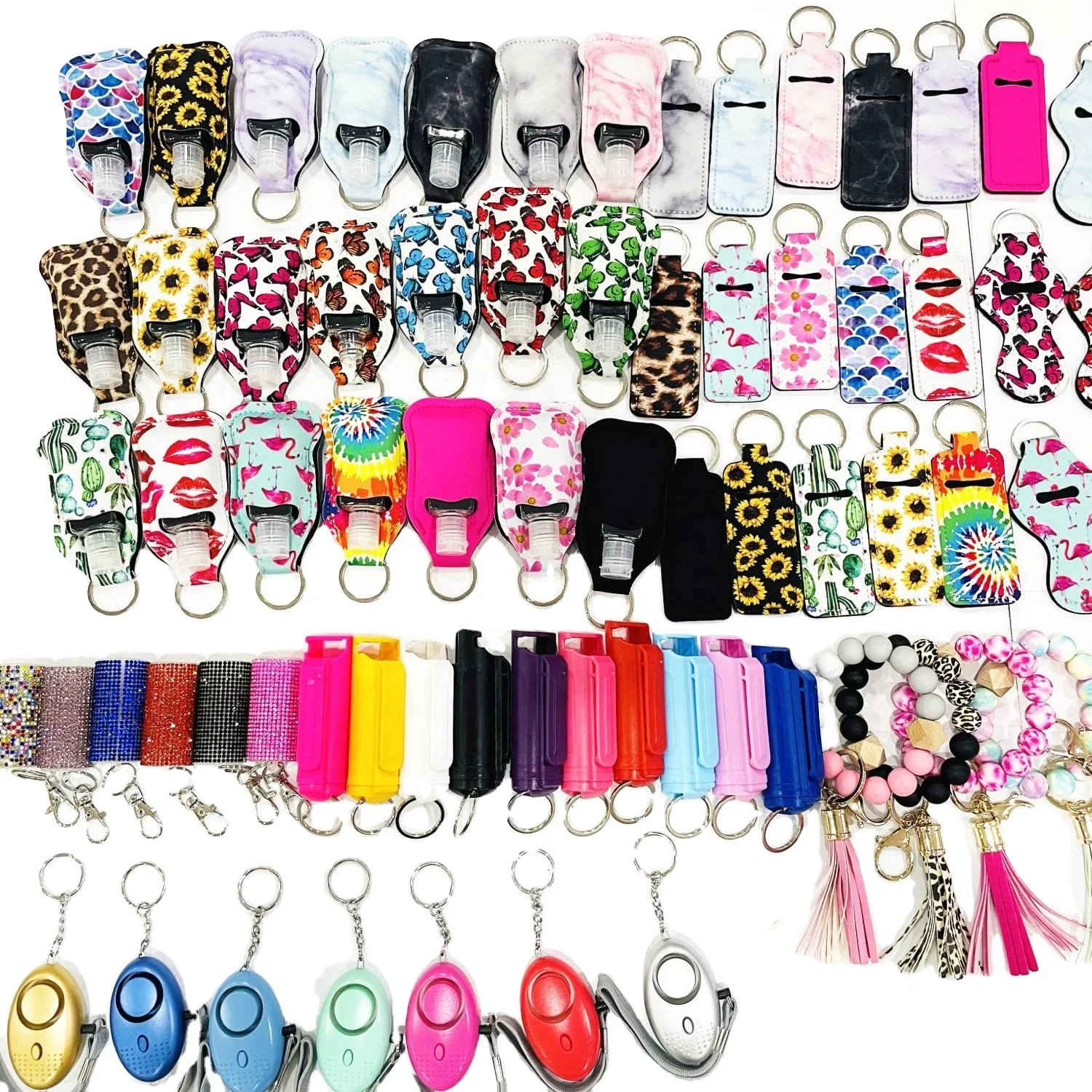Wholesale Supplies Self Defense Keychain Accessories Women Self Defense Keychain Set