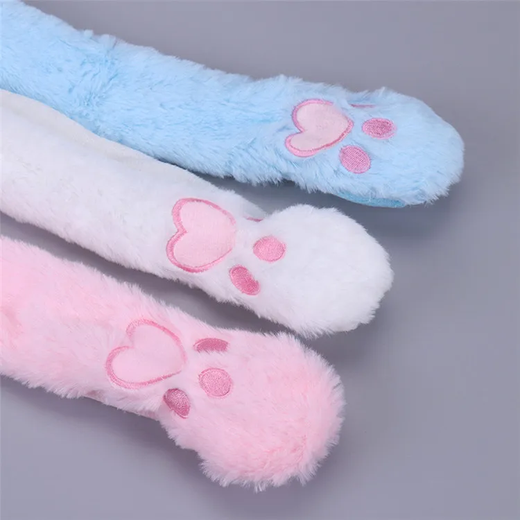 Lovely Rabbit Hat Novelty Happy Cute Soft Plush Animal Hat Bunny Cap with Movable Ears For Christmas GIft