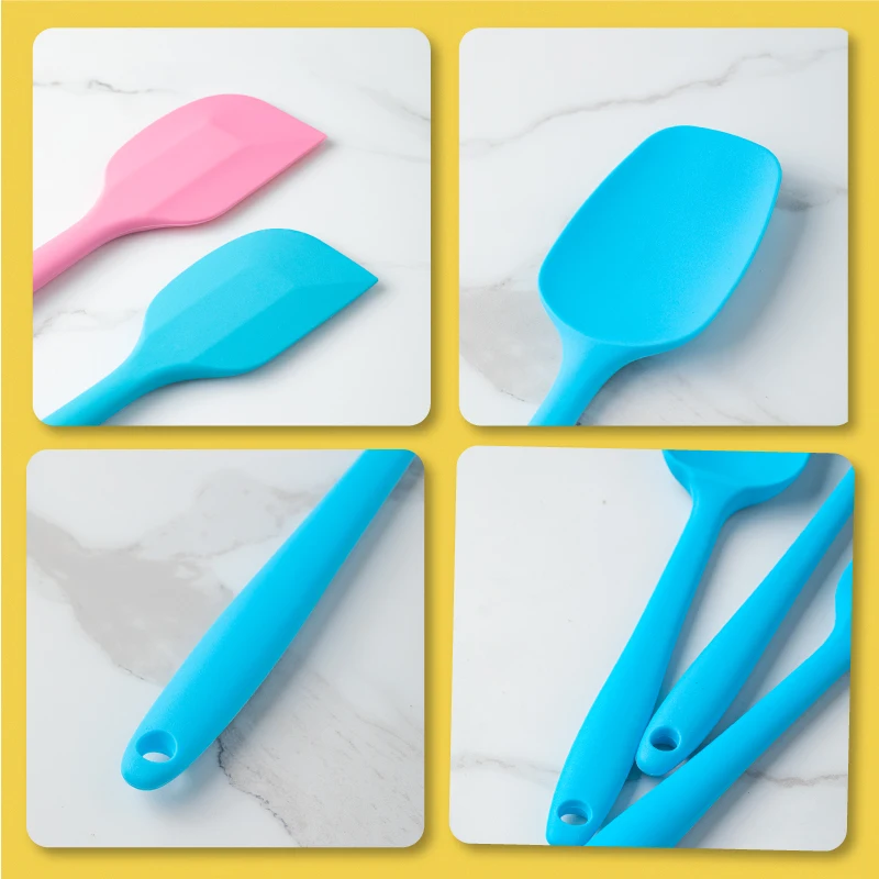 Высококачественный цветной пищевой силиконовый шпатель, набор антипригарных термостойких силиконовых инструментов для выпечки