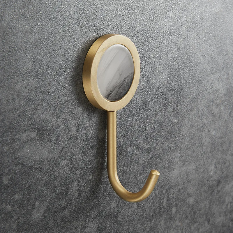 Wholesale Nordic punch-free shell brass clothes hook bathroom wall hook  robe hooks