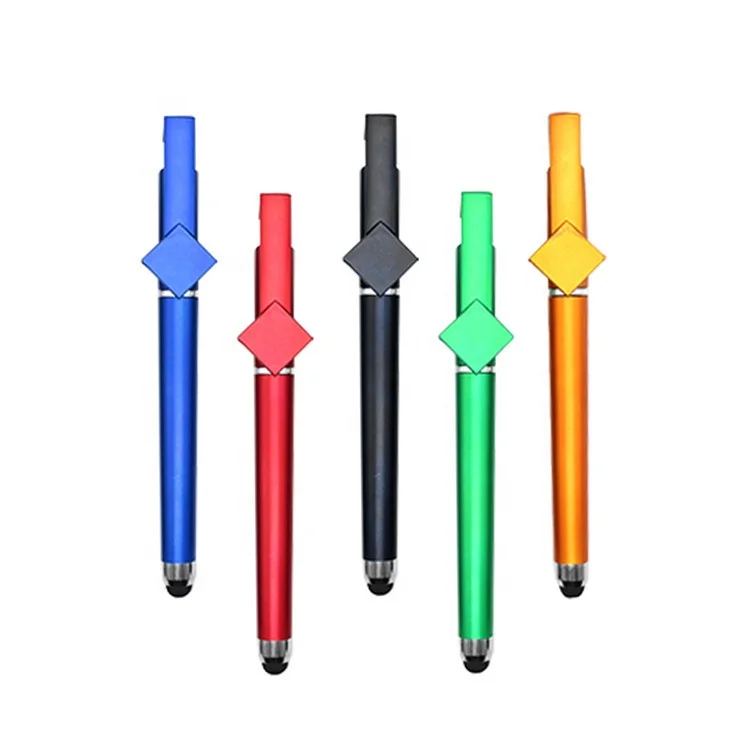 Рекламная реклама Пользовательский логотип qr-код гелевая ручка с держателем телефона стилус для android