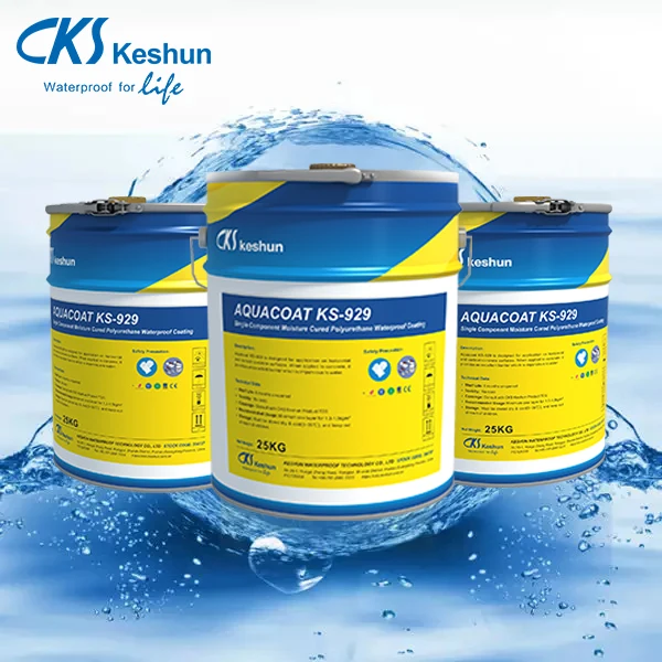 Aquacoat KS-929 water based elastomeric self leveling polyurethane epoxy acrylic polymer waterproof coating